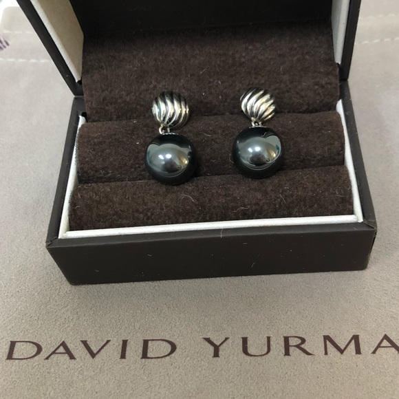 🔴Authentic DAVID YURMAN Vintage Hematite Drop Earrings 🔴♥️ - Picture 3 of 11